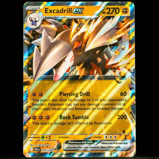 Excadrill EX 046/086 Double Ultra Rare Holo S&V Black Bolt Pokemon Card