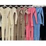 Beige shaping jumpsuit, striped Image 2