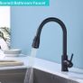 Kitchen Taps Mixer 4 Modes Kitchen Sink Taps with Pull Out Spray Single Handle 360 Degree Swivel Kitchen Faucet for Hot&Cold Water Modern Basin Mixer Tap for Kitchen Sink, Matte Black (FREE POSTAGE) Image 4