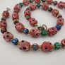 Antique Venetian Style Thousand Eyes & Chevron Glass Beads Necklace Image 4