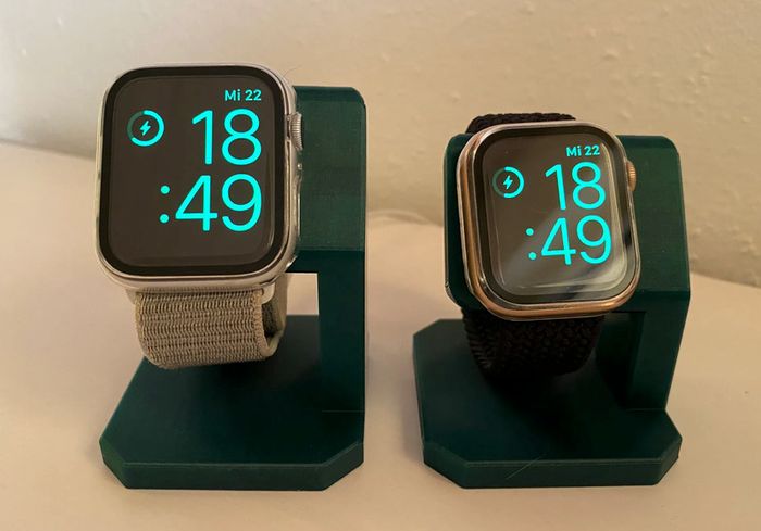 Apple Watch Charging Stand - "Luna-Dock" Minimalist Bedside Cradle - Fits Apple Watch Ultra, Series 10, 9, 8, SE - Nightstand Mode Dock