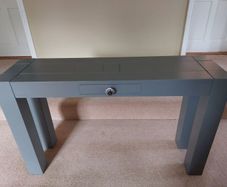 Console Table Grey Painted with 1 Drawer