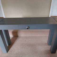 Console Table Grey Painted with 1 Drawer