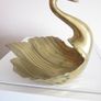 Brass Swan Figurine Trinket Dish Image 5