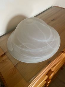 Large glass ceiling light shade