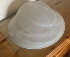 Large glass ceiling light shade