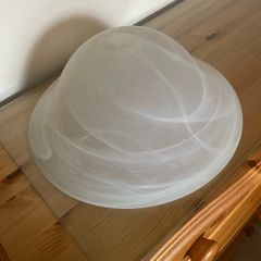 Large glass ceiling light shade