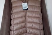 Designer Emme by Marella Quilted Faux Fur Jacket - Taupe Brown Colour - UK 8 also fits UK 10 - BNWT RRP 150
