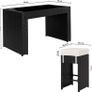 _POLY Rattan Aluminium Bar Set with 6 Bar Stools and 2 Sets Plus Protective Case Cover/Stainless Steel Screws, Various Colors Image 4