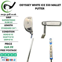 Odyssey White Ice 330 Mallet Putter / 34''