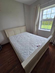 Cream wooden 6ft bed