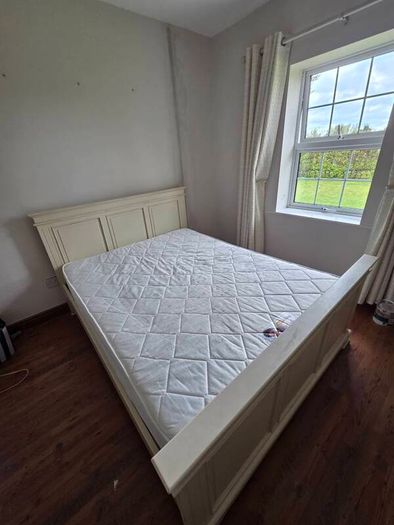 Cream wooden 6ft bed
