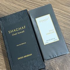 Swiss Arabian oud aswad shaghaf and brandy roja vanille perfume new