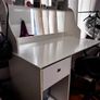 White Computer Desk with Removable Shelf & Office Chair Image 2