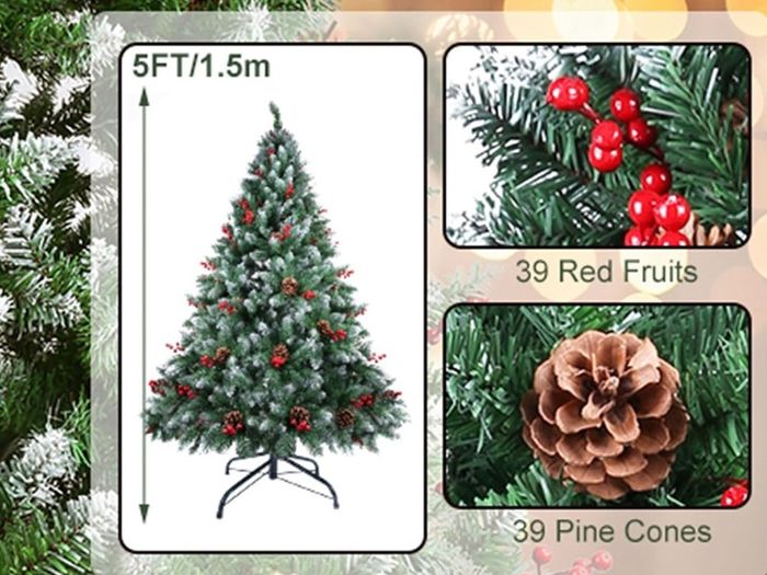 Luxury 5 foot christmas tree. New and boxed