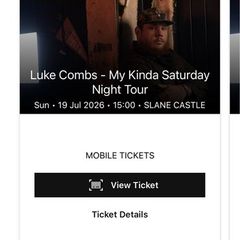 2 Luke combs tickets gold circle were 176 euro