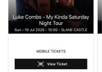 2 Luke combs tickets gold circle were 176 euro