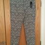 Soft Jacquard Trousers Black & White Damask 18 Image 8