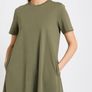 NEW Khaki T-shirt Oversized Dress: Small Image 2