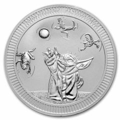 2024 Niue STAR WARS Grogu "Baby Yoda" 1 oz Silver Coin BU ( In Capsule)