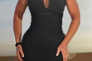 Black mini dress, size S