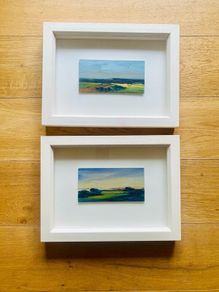 Pair of framed oil paintings by Kate Beagan