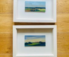 Pair of framed oil paintings by Kate Beagan