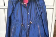 Ted Baker metallic navy parka