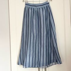 Sezane Siloe blue stripe skirt size 36
