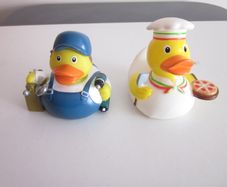 Repairman and Pizzaman Rubber Ducks