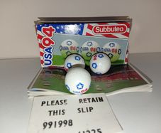 Waddingtons Subbuteo World Cup 1994 3 Footballs  Usa 94 In Original Box Excellent Condition