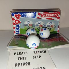 Waddingtons Subbuteo World Cup 1994 3 Footballs  Usa 94 In Original Box Excellent Condition