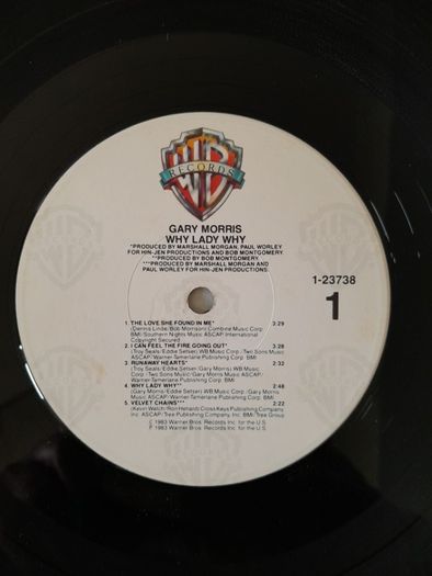 Gary Morris - Why Lady Why. 1983. Country . LP. Vinyl. Record. WB. USA. Album.