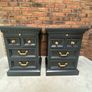 Pair of Rustic Mexican Pine Bedside Lockers Image 2
