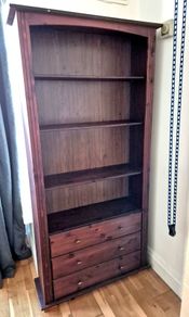 Living room cabinet with drawers and shelves