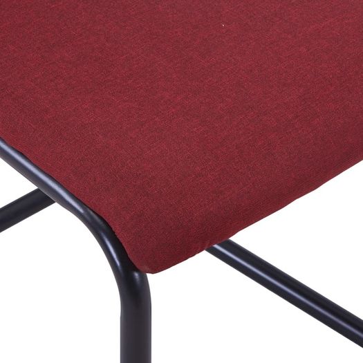 Cantilever Dining Chairs 2 pcs Wine Fabric