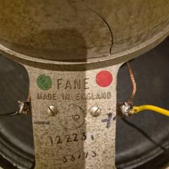 Vintage Fane Hiwatt guitar speaker