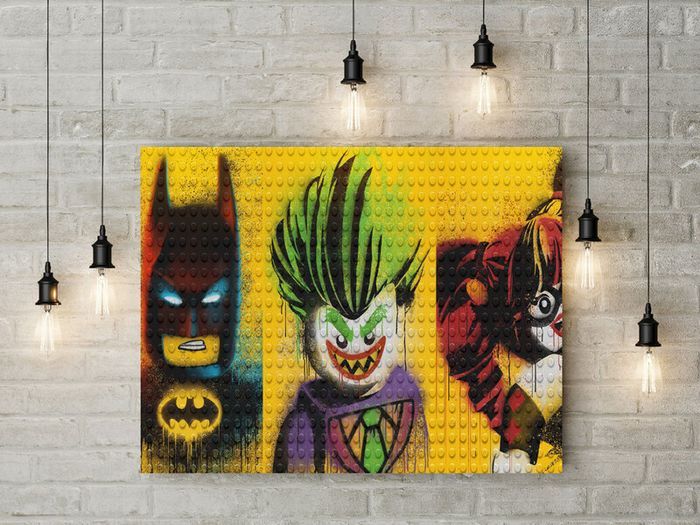 Cool Lego batman picture printed on 3mm hard foamex board printed picture wall board for kids room wall decor