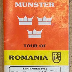 Very Rare 1982 Munster Tour of Romania Official Souvenir Programme