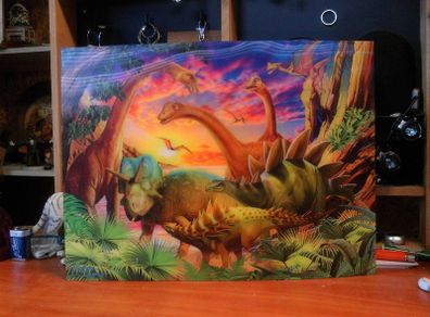 Dinosaur holographic picture