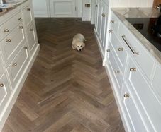 Smoked oiled oak engineered wood floor 14 sqm