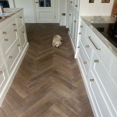 Smoked oiled oak engineered wood floor 14 sqm