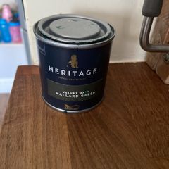 Dulux heritage velvet Matt Mallard Green paint sample