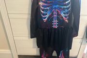 6-8y girl Skeleton costume and mask