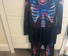 6-8y girl Skeleton costume and mask
