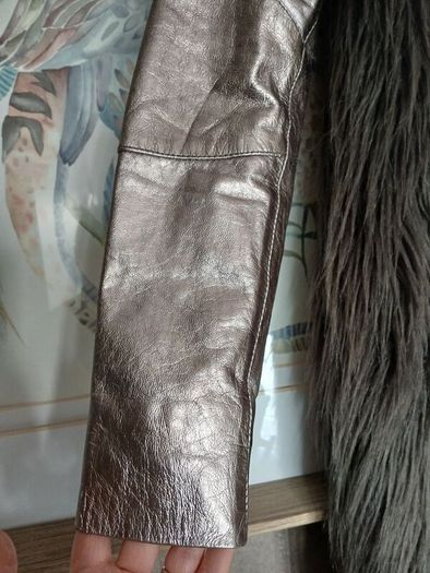 Urbancode London coat Genuine leather& faux fur New with tags