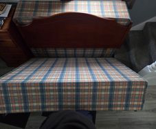 Double bed base and headboard