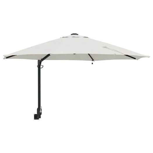 Garden Parasol Sand 248 x 248 x 148 cm Polyester and Steel