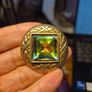 Vintage Celtic Rainbow Glass Brooch Image 5