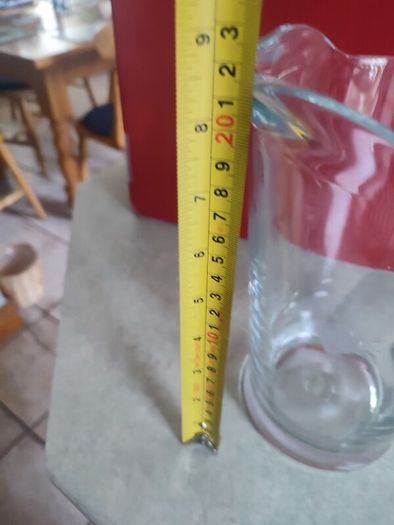 Vintage Heavy Clear Glass Pitcher